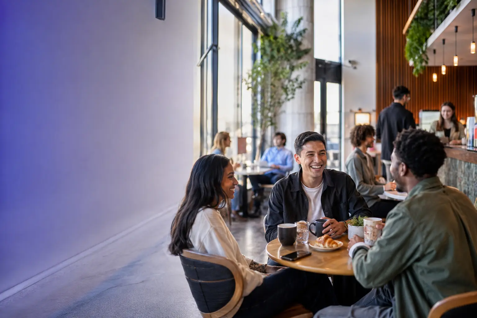 Young professionals enjoying time together while CoolPilot handles routine work
